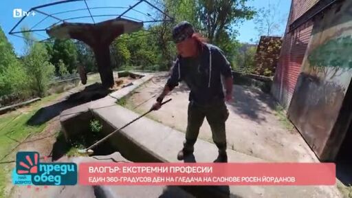 "Влогър - екстремни професии": Един ден с гледача на слонове Росен Йорданов