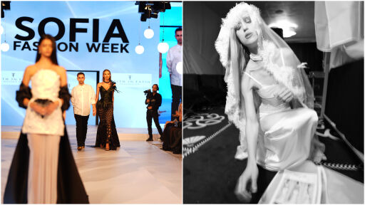 Снимка Sofia Fashion Week: Дизайнер създаде 12 визии за 10 дни и откри ревю с булка с черен букет! (ВИДЕО)