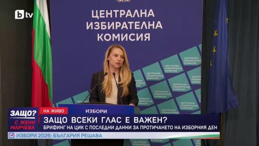 Брифинг на ЦИК с последни данни за протичането на изборния ден