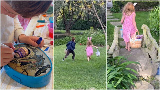 Снимка: Меган Маркъл, Арчи и Лилибет празнуват Великден - с игри навън и боядисване на яйца с флумастери