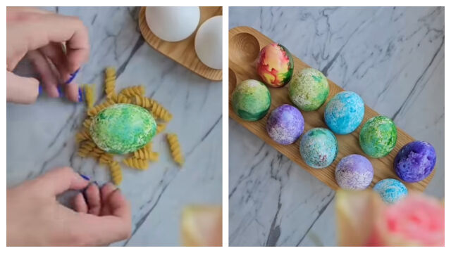 Снимка: Как да боядисаме яйца за Великден с макарони