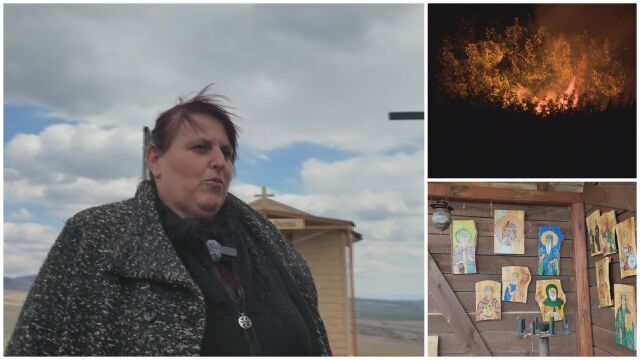 Чудото на храма: Пожар изпепели хиляди декари, но той оцеля сред огъня