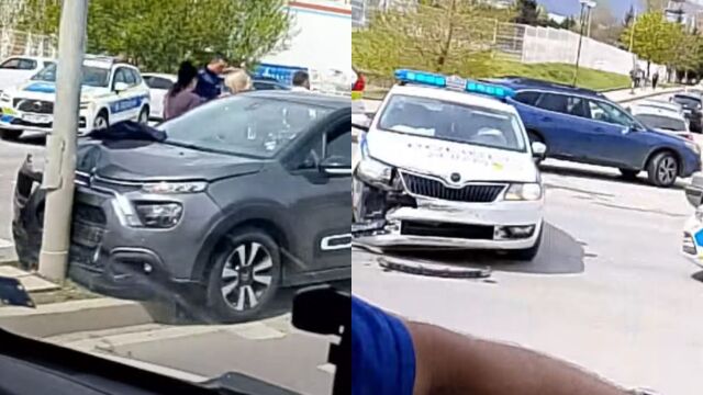 Тежка катастрофа с полицейска кола на главен булевард в София (ВИДЕО)