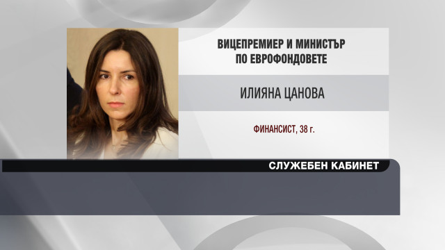 Снимка: Илияна Цанова - служебен вицепремиер по управление на евросредствата