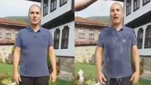 Снимка: Цветанов се поля с вода заради децата... алтруисти (ВИДЕО)