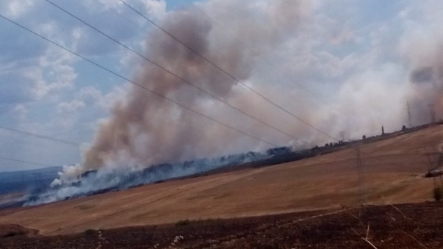 Снимка: Гълъбово обяви бедствено положение заради пожар