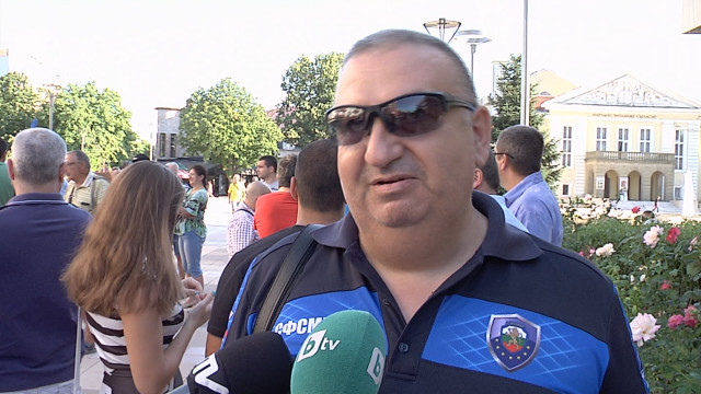Снимка: Протестната щафета на полицаите пое Ямбол
