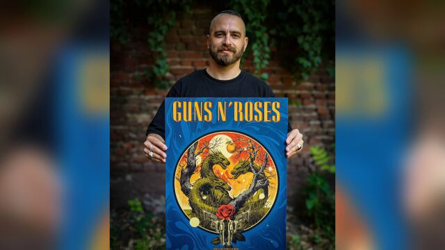 От Metallica, AC/DC до Guns N' Roses: Българин създава ръчно плакати за световните рок сцени