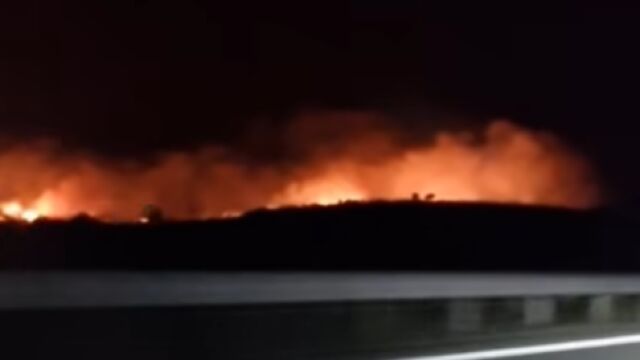 Снимка: Пожар пламна край Бобов дол (ВИДЕО)