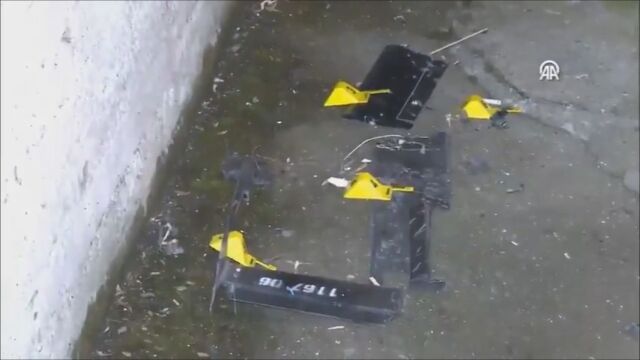 Снимка: Боен дрон се разби в двора на полицейски участък в Турция (ВИДЕО)