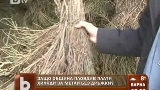Снимка: Пловдив плати 700 000 лева за метли без дръжки