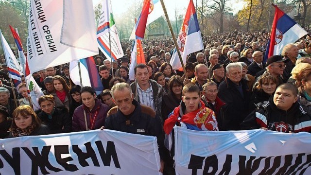 Снимка: Протест „Не на насилието“ в Белград: МВнР с препоръка към българите, пътуващи през Сърбия