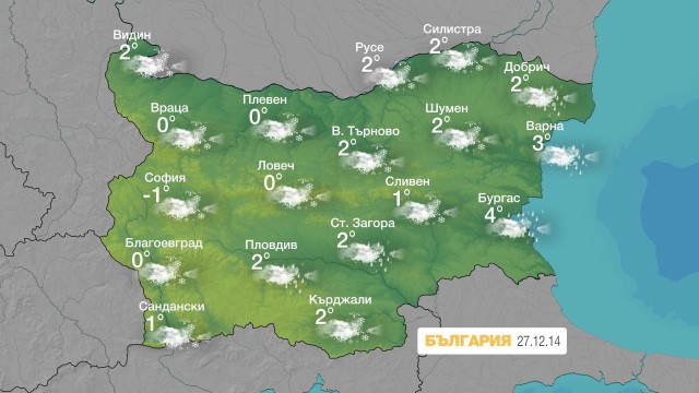 Снимка: Сняг ще вали в по-голямата част от страната 