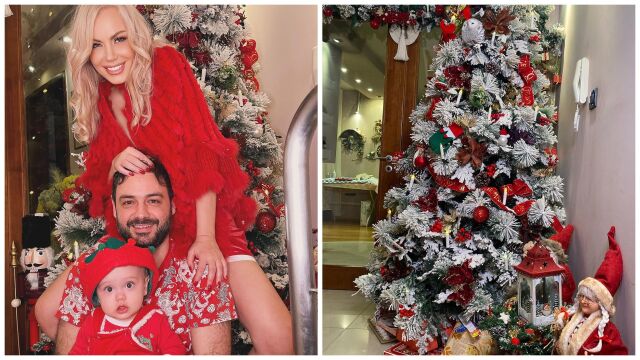 Снимка: Коледата на Камелия и Цветин: За първи път като родители (СНИМКИ)