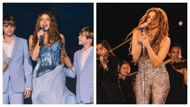 Снимка: Семейна магия - синовете на Шакира излязоха на сцената за първи път (ВИДЕО)