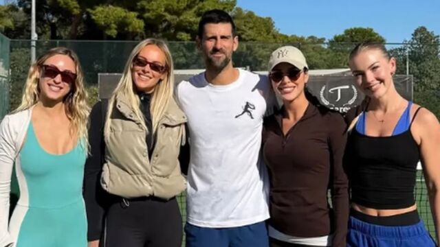 Снимка: Четири красавици около Новак Джокович притесниха Сърбия 