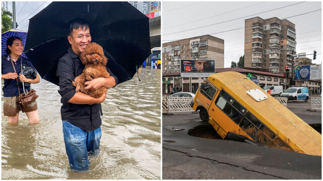 Снимка: Най-зловещите наводнения и земетресения, които се случиха през 2025 г. (ОБЗОР)