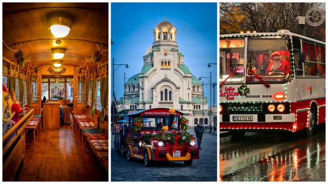 Снимка: Коледни трамваи, автобус и влак в София - маршрути и цени