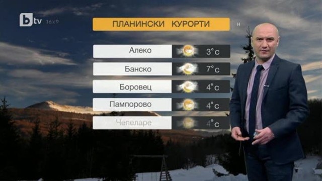 Снимка: Времето - Централна емисия - 12.02.2014 г.