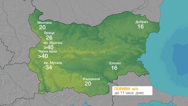 Снимка: Ураганни ветрове в планините