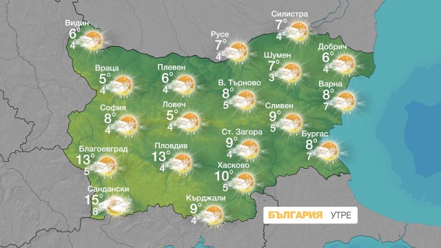 Снимка: Дъждовно и ветровито ще бъде утре