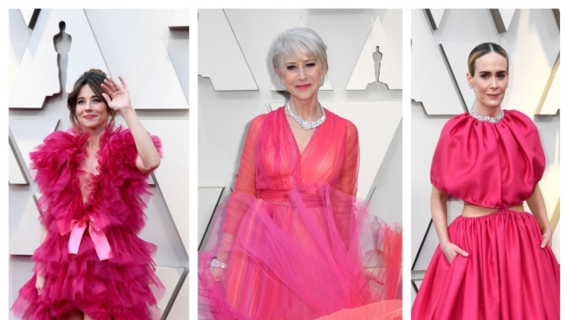 Снимка: Dress code: Розово на Червения килим за Оскари 2019