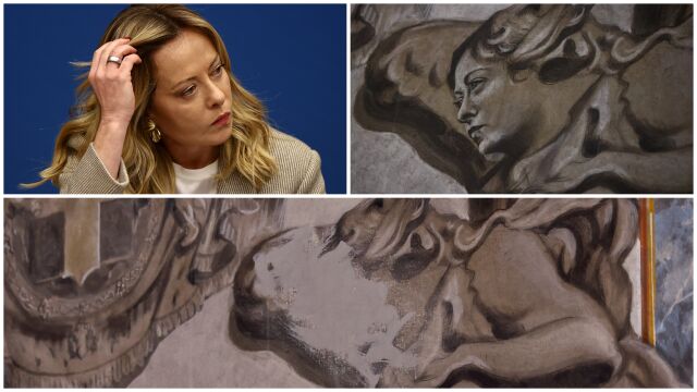 Снимка: Фреската в църква, наподобяваща италианския премиер, бе изтрита (СНИМКИ)