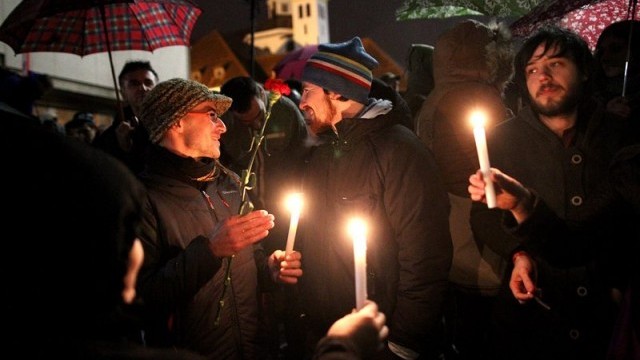 Снимка: Протестиращи словенци искат оставката на премиера Янез Янша