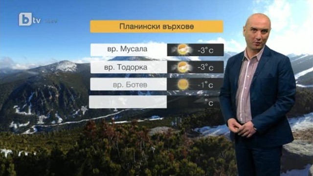 Снимка: Времето - Централна емисия - 12.01.2014