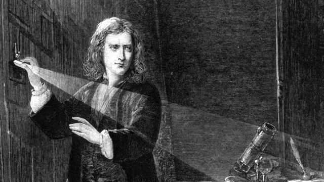 Снимка: Исак Нютон ~ Ако виждах по-далеч от другите, то е защото стоях на раменете на гиганти