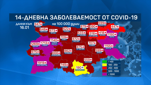 Снимка: Благоевград с 65% ръст на заболелите от COVID за седмица