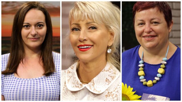 Снимка: Дони Василева, Росица Димитрова и Жюстин Томс в 