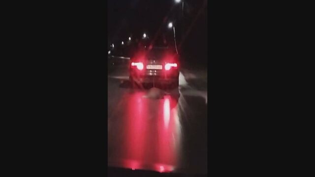 Снимка: Случай на брутално насилие над животно: Джип влачи вързано куче край Панагюрище