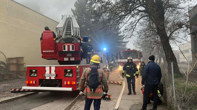 Снимка: Пожар избухна в склад за соларни панели в Хасково (СНИМКИ)