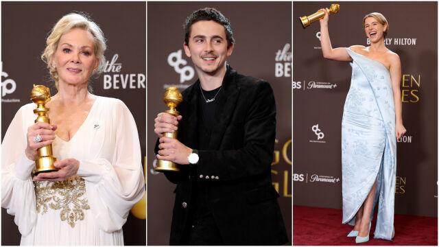 Снимка: Наградите „Златен глобус“ 2026: Блясък, сълзи от щастие и исторически победи (СНИМКИ)