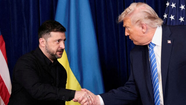 Снимка: Разговорът между Доналд Тръмп и Володимир Зеленски в Давос продължи един час