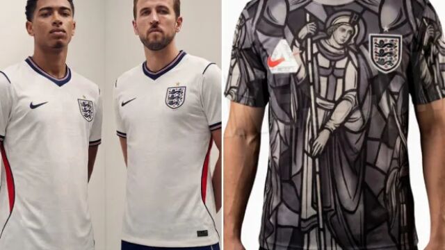 Снимка: Английските футболисти сложиха Свети Георги на гърдите и бедрата си (СНИМКИ)