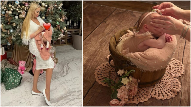 Снимка: Погача в бяло и сьомга: Антония Батинкова ориса малката Ария (ВИДЕО)