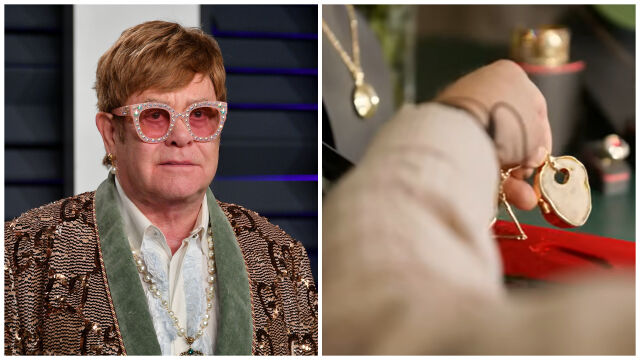 Снимка: Елтън Джон превърна капачките на колената си в бижута (ВИДЕО)