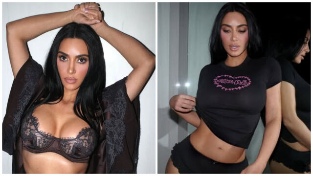 Снимка: Ким Кардашиян вдигна градуса по бельо - точно навреме за Свети Валентин (СНИМКИ)