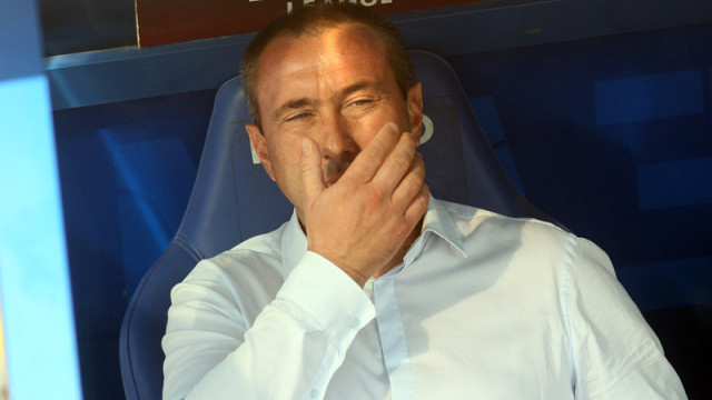 Снимка: Станимир Стоилов с равенство в Лига Европа