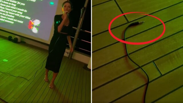 Снимка: Незначителна подробност – Виктория Бекъм пя… с изключен микрофон