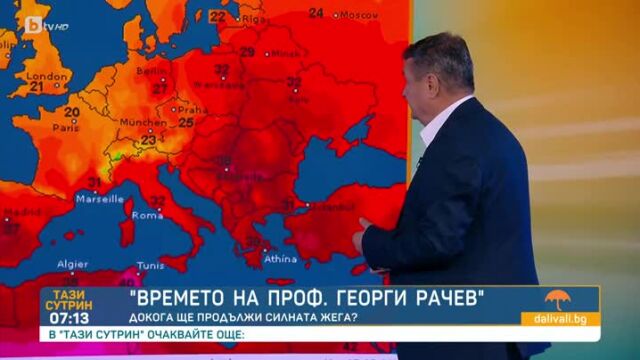 Проф. Рачев: От днес започва не бавният, а жестокият грил. Къде ще е 40 градуса?