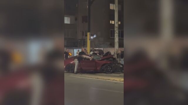 Катастрофа с младежи през нощта в столичния кв. „Ситняково“ (ВИДЕО)