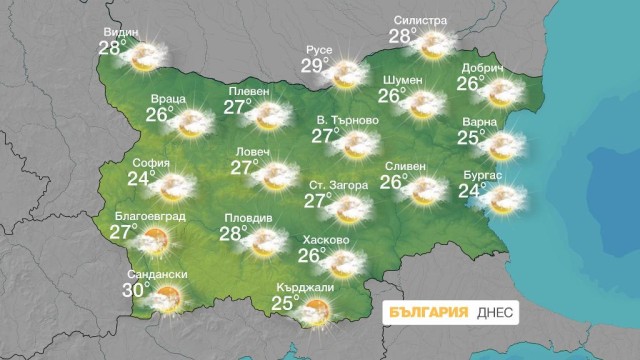 Снимка: Приятни температури в понеделник