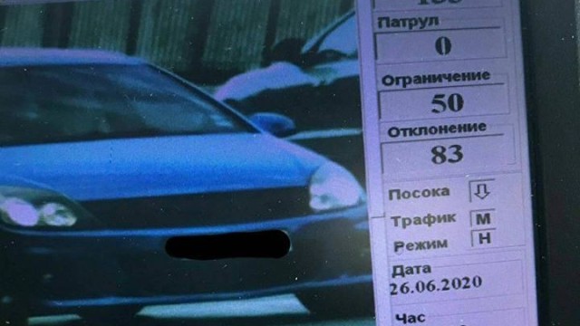 Снимка: Камери заснеха шофьор да кара със 133 км/ч по оживен булевард в Пловдив