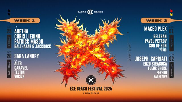 Снимка: EXE BEACH FESTIVAL 2025 възражда емблематичния CАCAO BEACH това лято