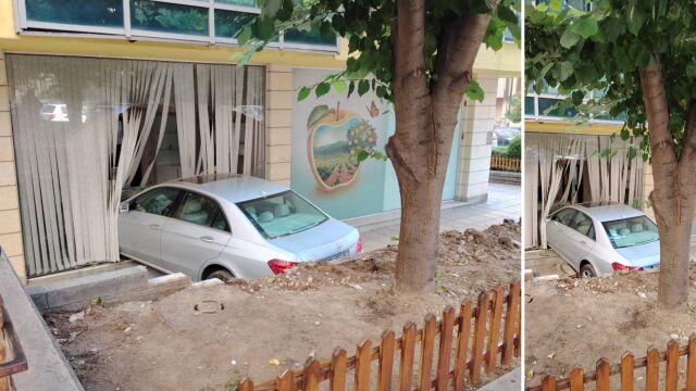 Жена влезе с колата си в офис в столичен квартал 