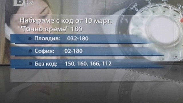 Снимка: Набираме код за градски разговори от полунощ