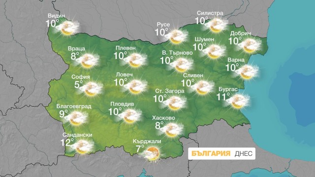 Снимка: Облачно време почти без валежи
